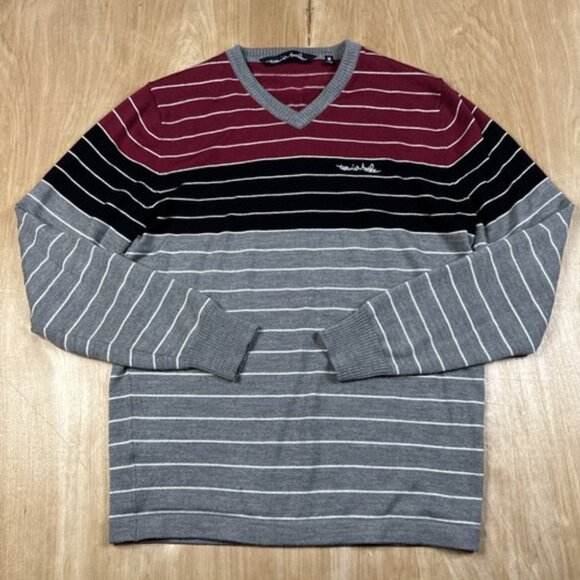 Travis Mathew Mens Merino Wool Blend Long Sleeve V-Neck Sweater Size Medium - Picture 1 of 5